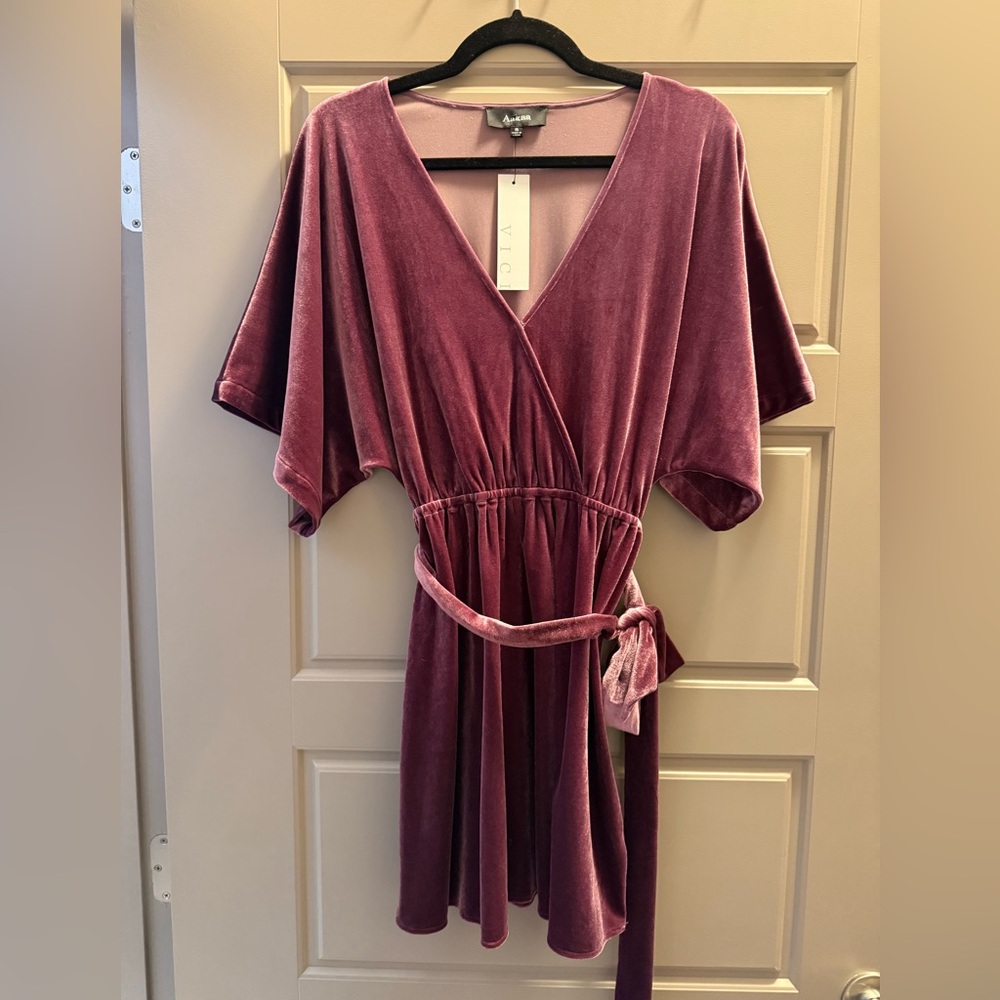 Velvet Merlot colored dress. Perfect for the holidays!